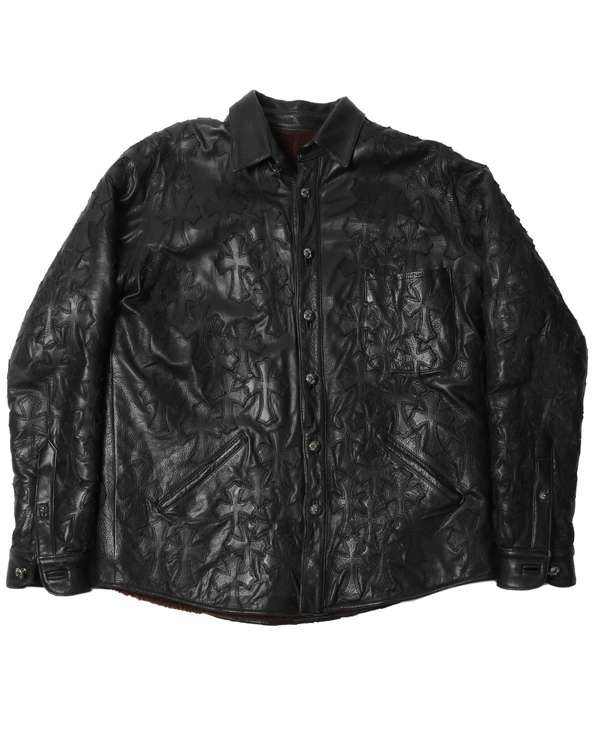 chrome hearts leather jacket green