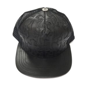 purple and green chrome hearts hat